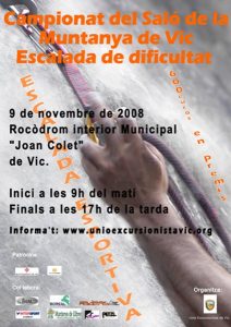 Campeonato de escalada deportiva Salón de la Montaña de Vic en Catalunya