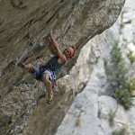 Jordi Salas escalando en en Tres Ponts