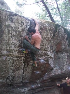 Matias escalando en Albarracin