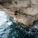 Chris Sharma escalando psicobloc Es Pontas 9b