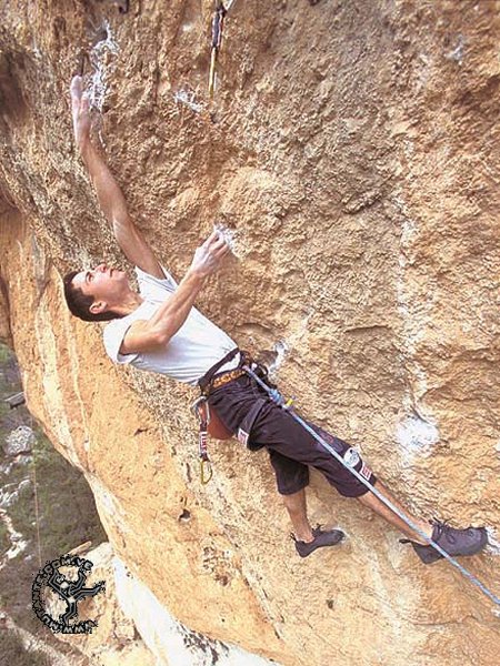 Ramón Julián en la Primera Ascensión a la Rambla 9a+