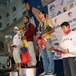 Podium en la Ultima Copa del Mundo de escalada en velocidad 2006