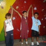 Podium masculino Copa Venezuela Infantil de Escalada en Velocidad 2007