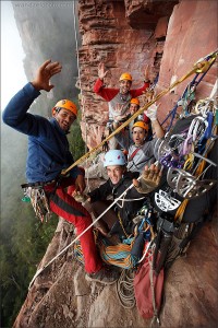 Primer ascenso Tepuy Adankasima con El Camino del Danto 7a L15 - Foto Wojciech Wandzel