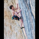 Adam Ondra en Mind Control 8c+ a vista en Oliana - Foto Vojtech Vrzba