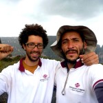 Federico Pisani y Alfredo Rangel en la cumbre del Wacuperö Amurí 5.12+ L17 Tepuy Amurí