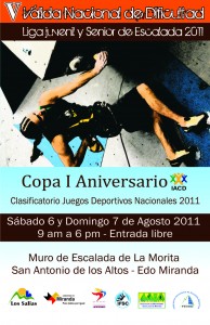 Invitación 5ta Valida Copa Venezuela de Escalada en Dificultad FEVME 2011