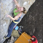 Kristyna Ondra en Kudlanka 8b+ - Foto Pepe Piechowicz