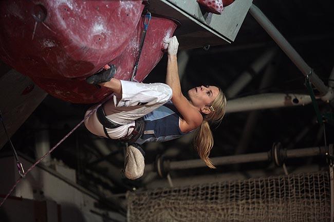 Maja Vidmar en la Copa del Mundo de Escalada en Dificultad UIAA Kranj 2006