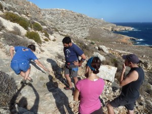 Johnny Dawes coaching en Malta. Foto Climbing Malta
