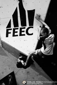 Nacho Sánchez Campeón de España de Escalada en Boulder 2012 - Foto Carlos Pérez