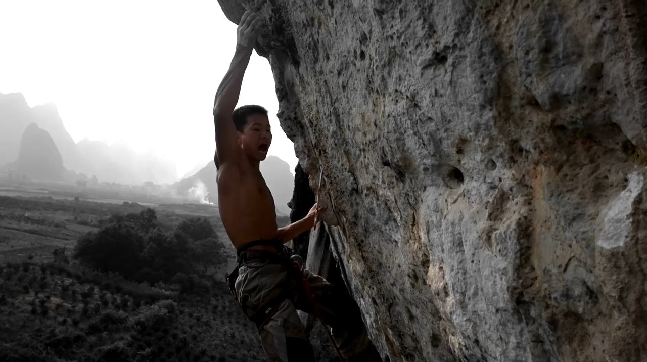 Video de escalada deportiva: China climb 8c por Da Wei en Yangshuo