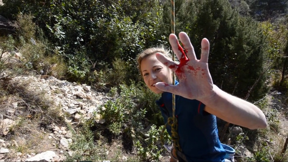 Video escalada deportiva Sasha DiGiulian en La Rambla 9a+ en Siurana