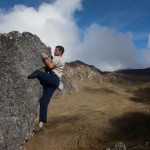 Jaseh Munelo escalando frente al Escudo - Piñango