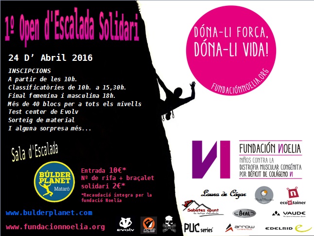 I Open de Escalada Solidario 2016 en Boulder Planet, Mataró, Barcelona