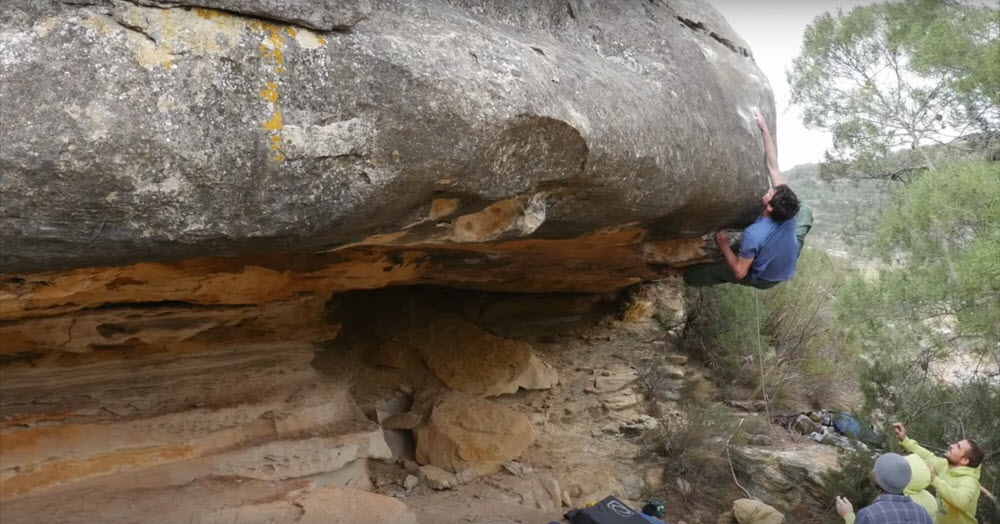 Video escalada boulder; Road trip Alcañiz con Paul Robinson y Chris Sharma “Uncharted Lines”