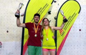 Francis Guillen y Pol Roca Campeones de Catalunya de Escalada Velocidad 2017