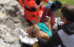 Grave accidente escalada de Mina Leslie Wujastyk en su proyecto Rainshadow 9a