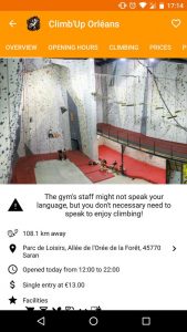 My Climbing Gym – Geolocalización y datos de rocódromos