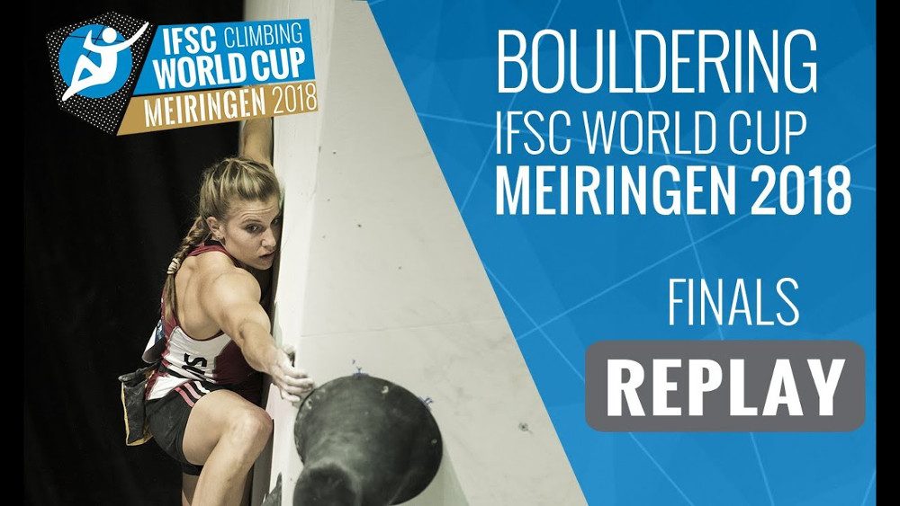 Video final Copa del Mundo Escalada Boulder IFSC 2018 en Meiringen - Suiza
