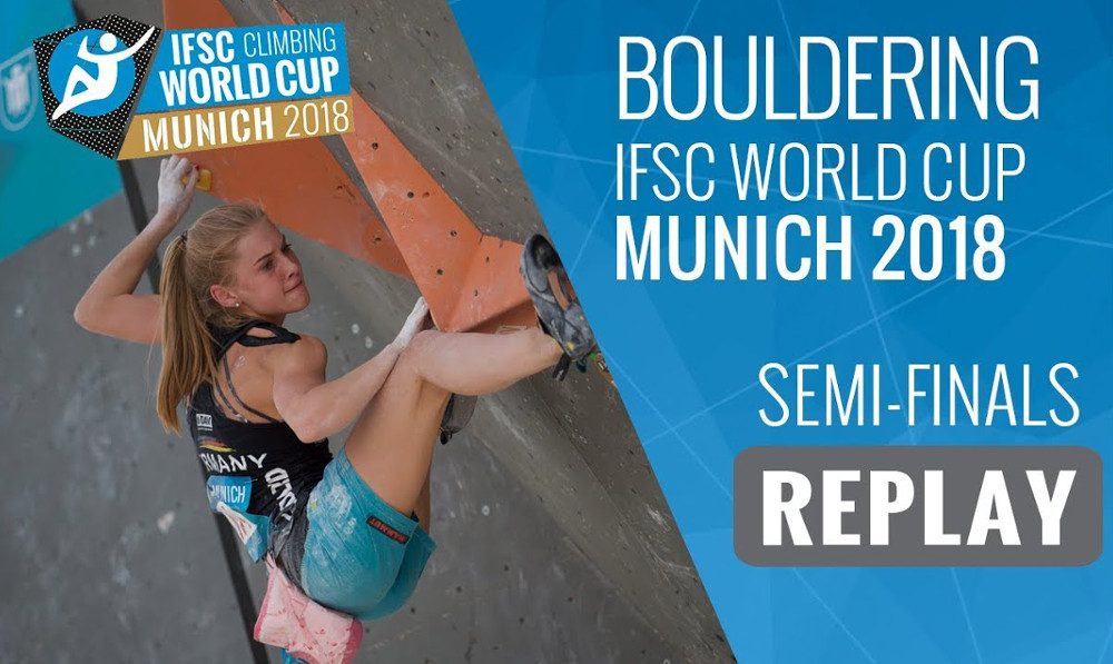 Video Copa del Mundo de Escalada Boulder 2018 en Múnich - Alemania