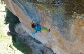 Video escalada deportiva; Gerard Rull en La Rambla 9a+, en Siurana