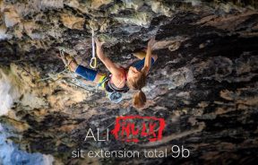 Video escalada deportiva; Laura Rogora en Ali Hulk Extension Total sit start 9b en Rodellar